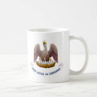 Caneca De Café Tema 01 da bandeira de Lousiana