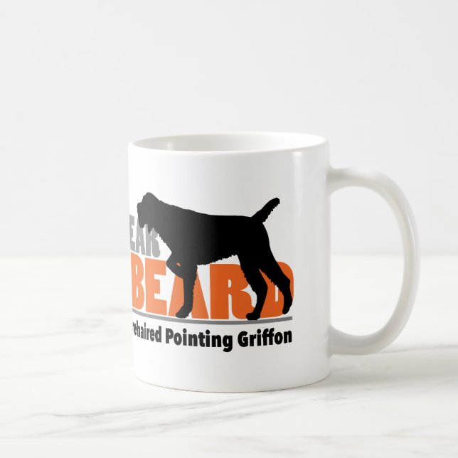 Caneca De Café Tema a barba - apontar Griffon Wirehaired (Direita)