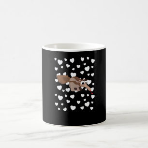 Caneca De Café Tema Aardvark Menina Bebê Rosa Quarto de Berçário