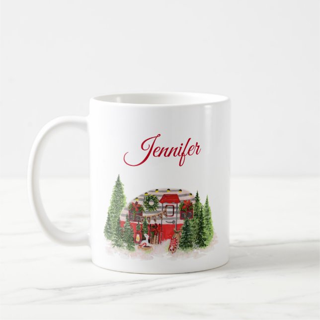 Caneca De Café Tema da Porta-Voz do Trailer de Natal (Esquerda)