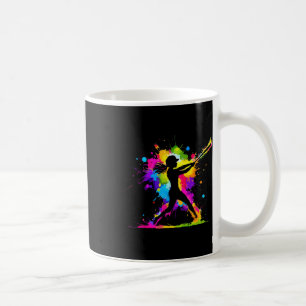 Caneca De Café Tema de Arte de Aguarela de Desporto Feminino com