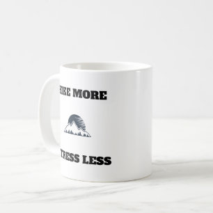 Caneca De Café Tema de aventura inspiradora de montanha minimalis