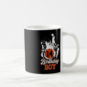 Caneca De Café Tema de Basquete de Aniversário de 14 14 Anos