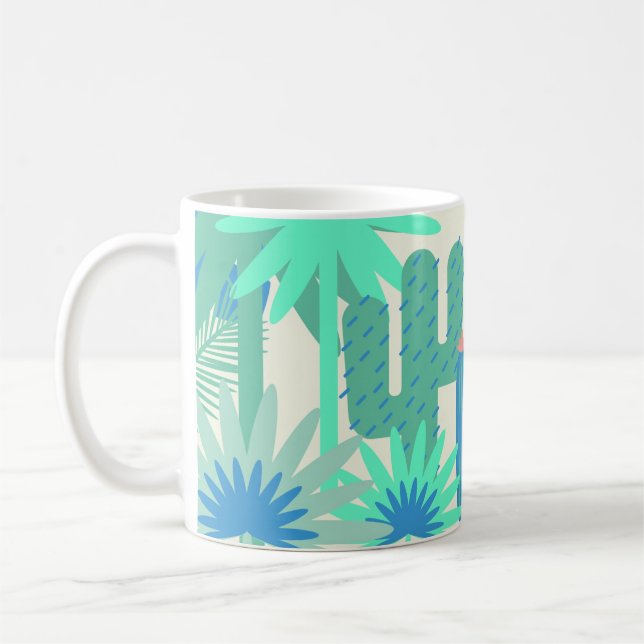 Caneca de café tema de cacto do sudoeste do desert (Esquerda)