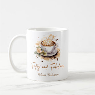 Caneca De Café Tema de Café Cinquenta e Fabuloso Aniversário de 5