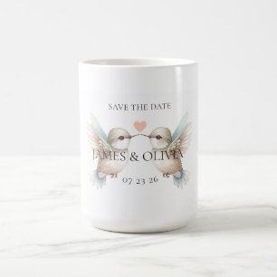 Caneca De Café Tema de Casamento Personalizado Romance de Beija-f