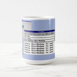 Caneca De Café Tema de Computador Windows 95 Personalizado de Ani