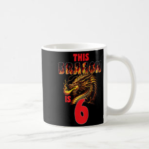 Caneca De Café Tema De Dragão Fantasia Para Crianças Virando 6 An