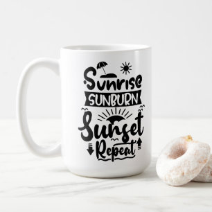 Caneca De Café Tema de Férias de Verão