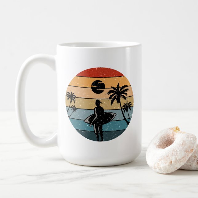 Caneca De Café Tema de Férias de Verão (Com Donut)