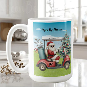 Caneca De Café Tema de Golfe Rizz a Temporada 67 Nome