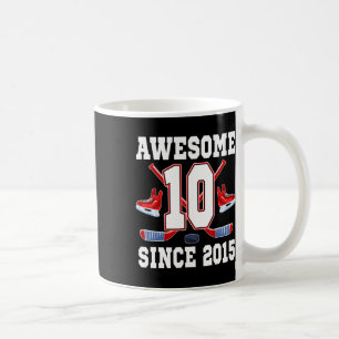 Caneca De Café Tema de Hóquei no Gelo de Aniversário de 10 Anos I
