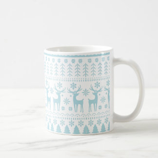 Caneca De Café Tema de inverno da Arte Popular do Ártico