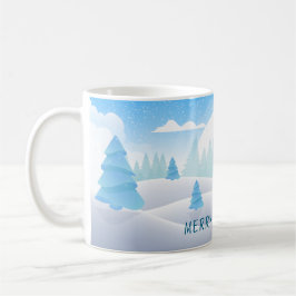 Caneca De Café Tema de inverno Feliz Natal Clássico Mug
