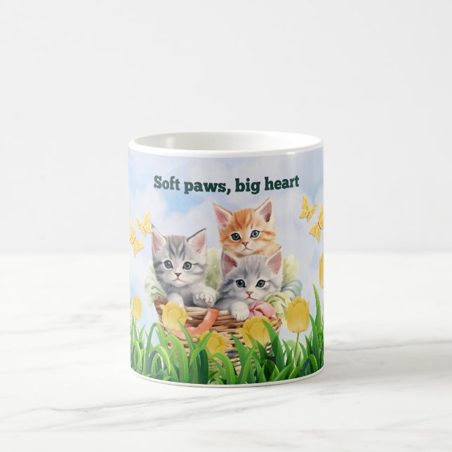 Caneca De Café Tema de Kitten Clássico Mug (Centro)