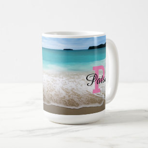 Caneca De Café Tema de praia personalizado