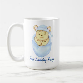 Caneca De Café Tema de Urso Fofo para Festa de Aniversário de Men