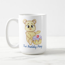 Caneca De Café Tema de Urso Fofo para Festa de Aniversário de Men