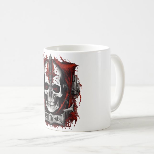 Caneca De Café Tema Mortal de Metal (Frente Esquerda)