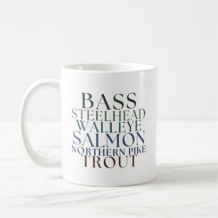 Caneca de Café Tema Pesca em Michigan