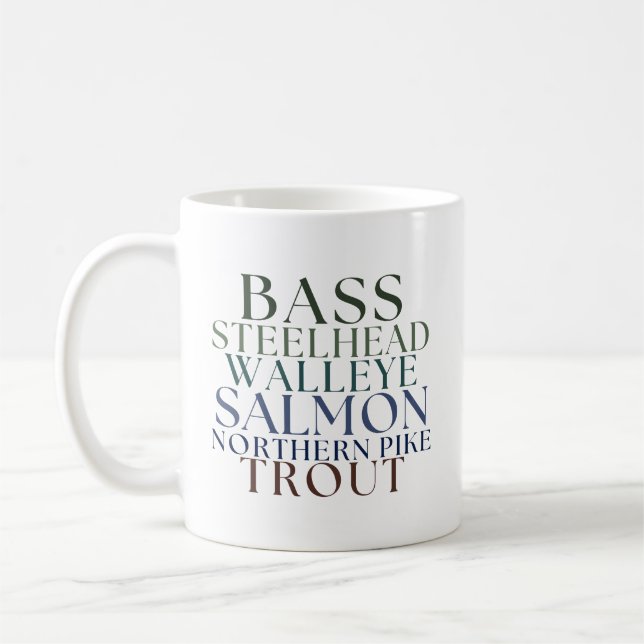Caneca de Café Tema Pesca em Michigan (Esquerda)