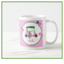 Tema Rosa Divertido e Golfe Verde Personalizado