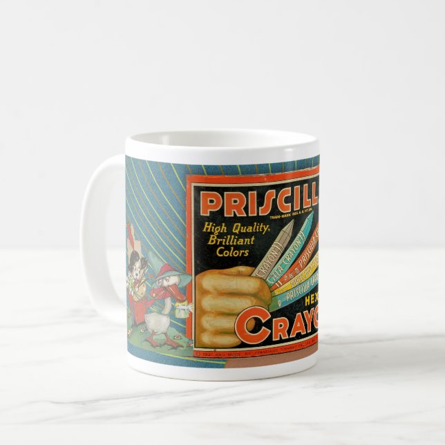 CANECA DE CAFÉ TEMA VINTAGE CRAYON TIN (Frente Esquerda)