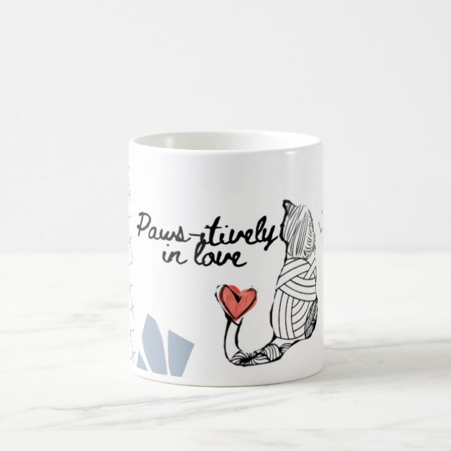 Caneca De Café Temas de amor e gata (Centro)