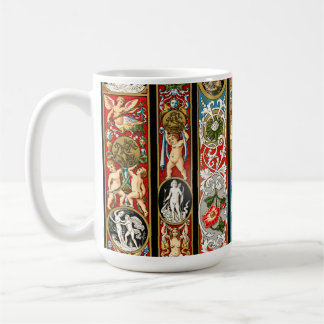 Caneca De Café Temas do Renascimento Têxteis e Tecidos
