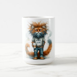 Caneca de café temática adulta com gato festeiro n