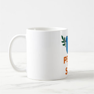 Caneca de café temática da paz, caneca para viajan