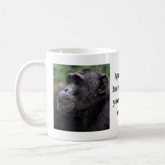 Caneca de café temática de chimpanzé