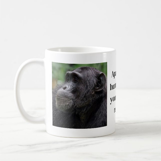 Caneca de café temática de chimpanzé (Esquerda)