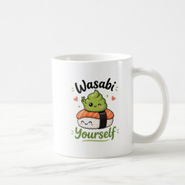 Caneca De Café Tempere a Si Mesmo – Punheta de Sushi Kawaii Fofo