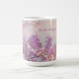 Caneca De Café Tempestade Cereja Flores Café Mug