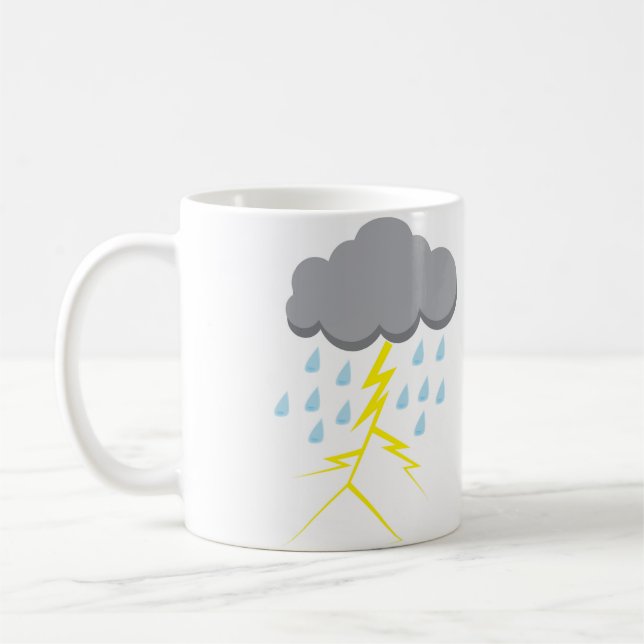 Caneca De Café Tempestade e Relâmpago (Esquerda)