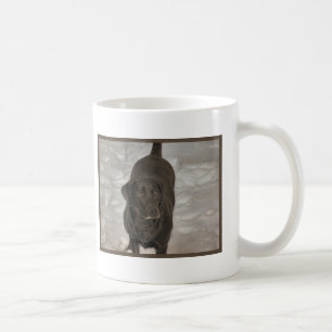 Caneca De Café tempestade preta da neve do laboratório