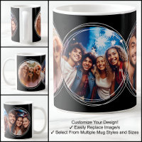 Template 3 Colagem de Fotos Circulares Preto C00