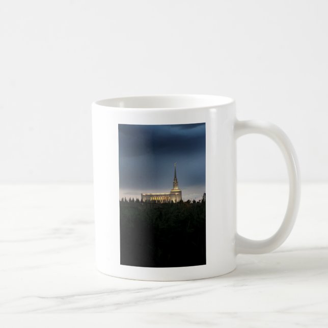 Caneca De Café templo mórmon de oquirrh mountain em utah (Direita)
