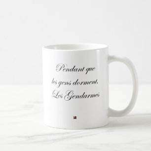 CANECA DE CAFÉ TEMPO AS PESSOAS DORMEM, OS GENDARMES