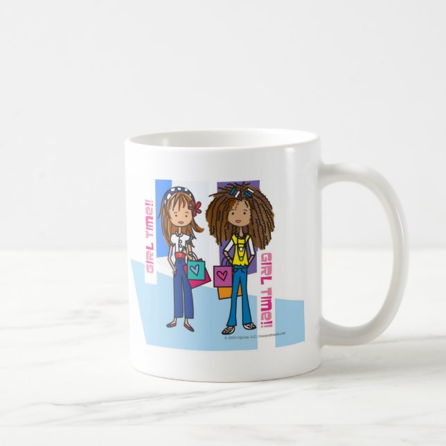 Caneca De Café Tempo da menina (Direita)