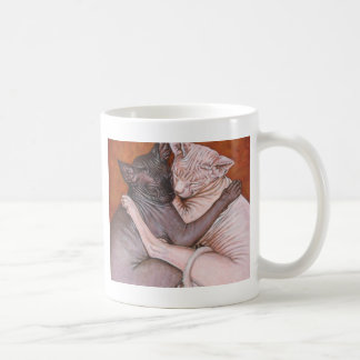 Caneca De Café Tempo da sesta dos gatos do gato da esfinge de