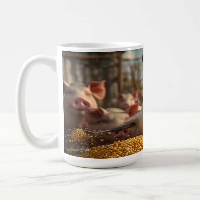 Caneca De Café Tempo de Alimentação do Capitão Pato de AI v1.0 (Esquerda)