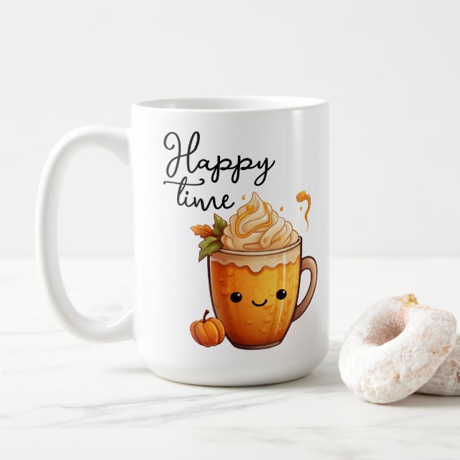 Caneca De Café Tempo Feliz (Com Donut)