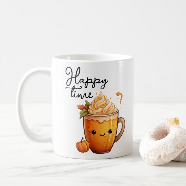 Caneca De Café Tempo Feliz (Com Donut)
