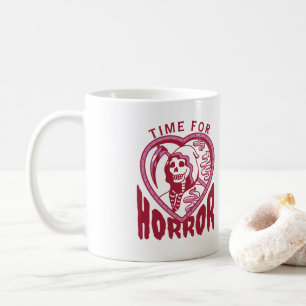 Caneca De Café Tempo para fãs de filmes horrorosos ou lançadores
