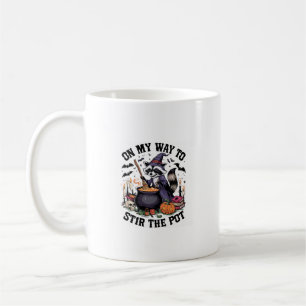 Caneca De Café Tempo Retro para Mexer o Caldeirão Bruxa Guaxinim