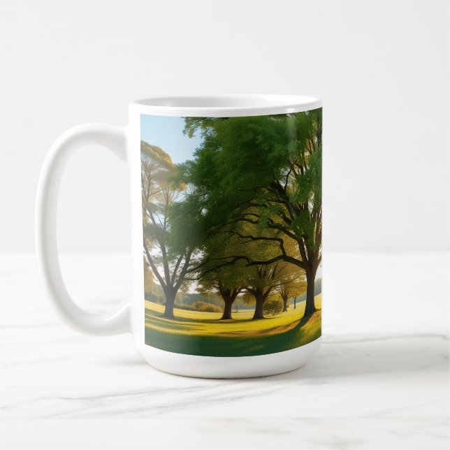 Caneca De Café Tempo Tranquilo com uma Grande Árvore  (Esquerda)