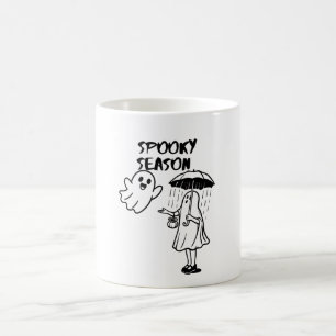 Caneca De Café Temporada Assustadora Fantasma Fofo Halloween