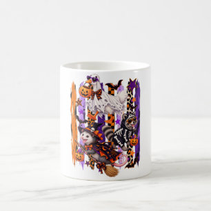 Caneca De Café Temporada Assustadora Listrada Ganso Guaxinim Gamb